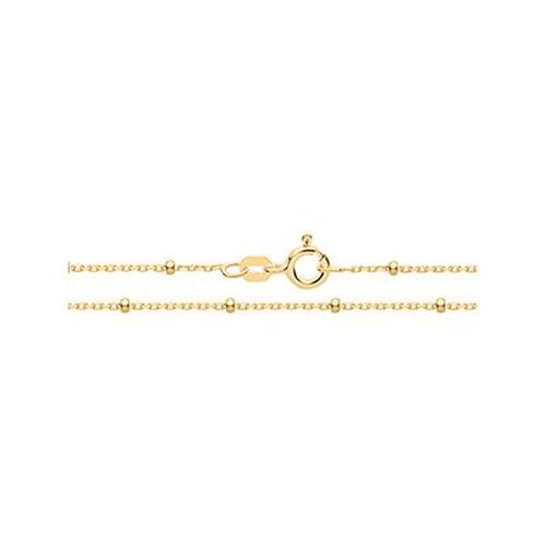 G1383Y/22 Silver Gold Plated rolo Bead Chain Jewellery - James Moore TH - Modalova