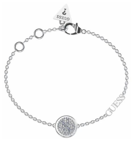 JUBB03125JWRHL Dreaming Pave Logo Coin Bracelet Silver Jewellery - Guess - Modalova