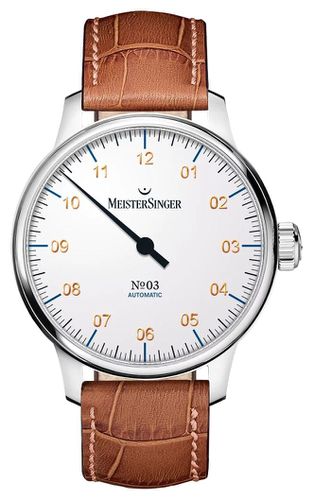 AM901G No.03 Dial / Leather Strap Watch - MeisterSinger - Modalova