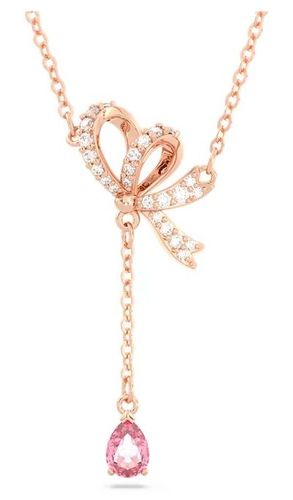 Volta Y Pendant Necklace Bow Rose Jewellery - Swarovski - Modalova