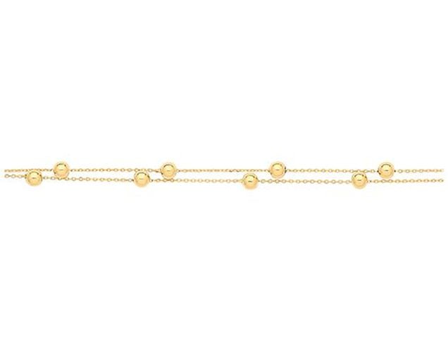 BR408 9CT YEL GOLD LADIES' 7.2"" 2 STRAND Jewellery - James Moore TH - Modalova