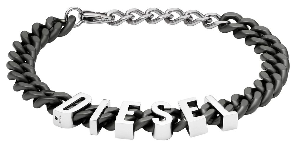 DX1486060 Men's Font Gunmetal Jewellery - Diesel - Modalova