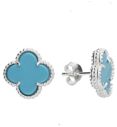 H6403/T Sterling Silver Turquoise Stud Jewellery - James Moore CME - Modalova