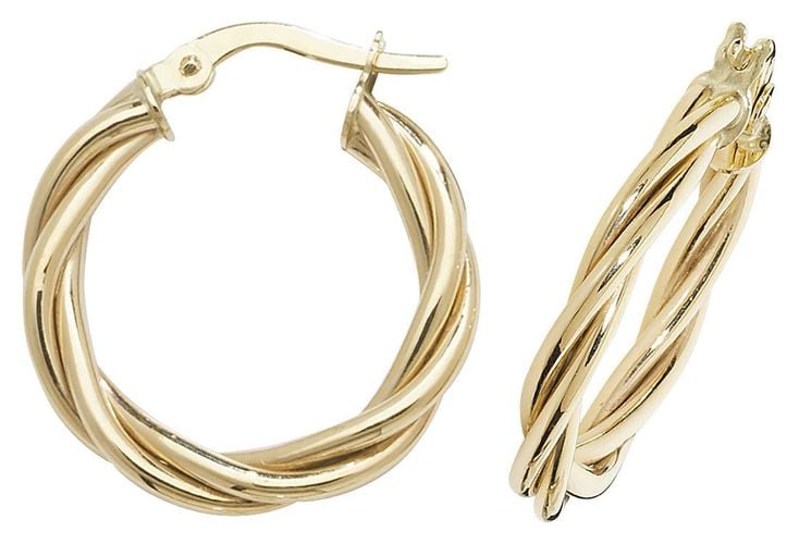 ER1006-10 10mm Hoop Earrings Jewellery - James Moore TH - Modalova