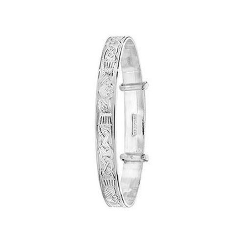 G4405 SILVER BABIES EXPANDABLE BANGLE CELTIC Jewellery - James Moore TH - Modalova