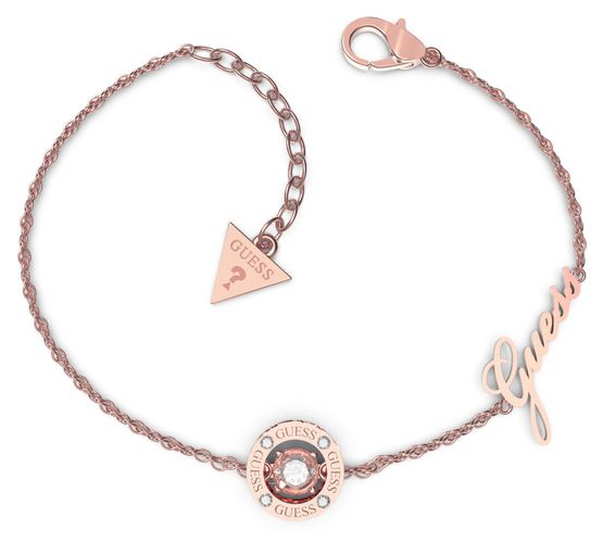 JUBB01462JWRGL Rose Gold Plated Crystal-Set Charm Jewellery - Guess - Modalova