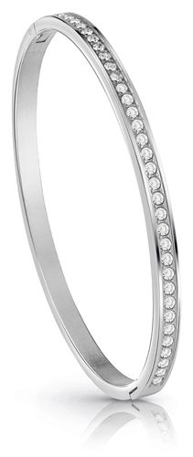 JUBB02248JWRHL Rhodium Plated Crystal Set Bangle Jewellery - Guess - Modalova