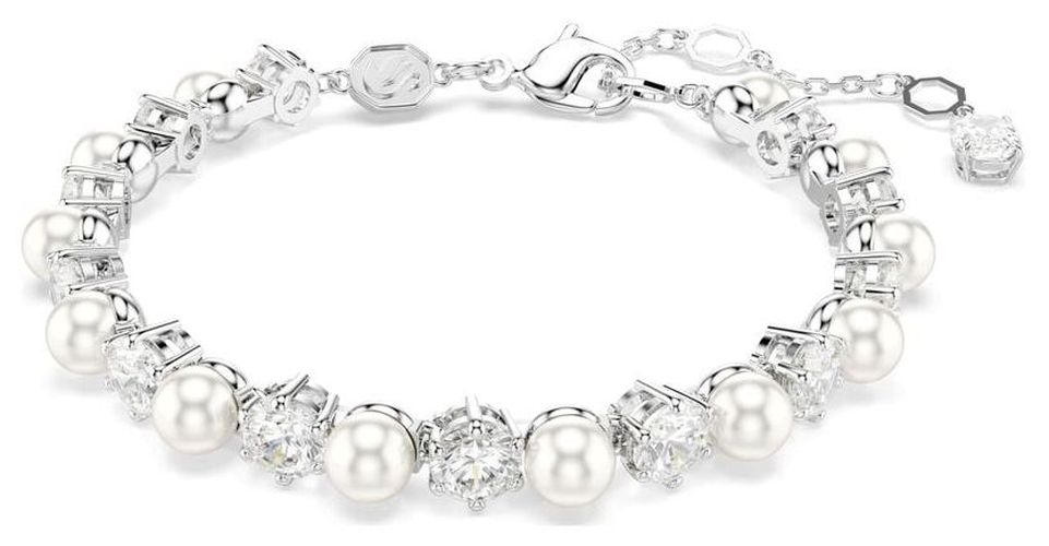 Matrix Tennis Bracelet Crystal Pearls Jewellery - Swarovski - Modalova