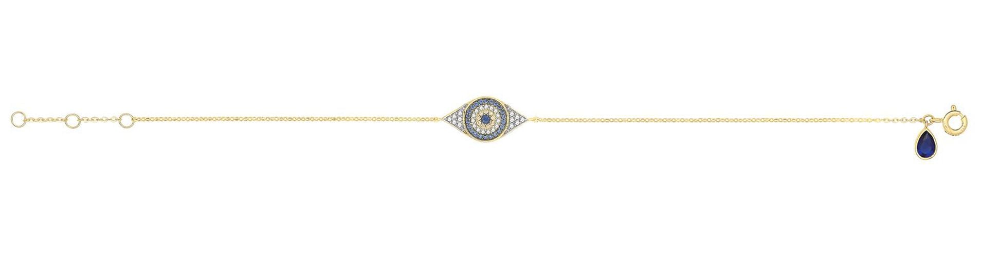 BR670 Ladies 9ct Gold Evil Eye Jewellery - James Moore TH - Modalova