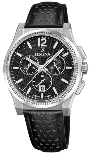 F20060/4 Swiss Made RivÃ© Quartz Chronograph (42.5mm Watch - Festina - Modalova