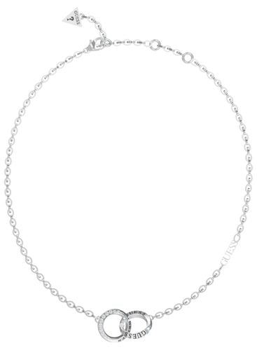 JUBN02191JWRHT/U Rhodium Plated 16-18'' Crystal-Set Jewellery - Guess - Modalova