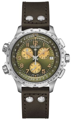 H77932560 Khaki Aviation X-Wind GMT Chronograph Watch - Hamilton - Modalova