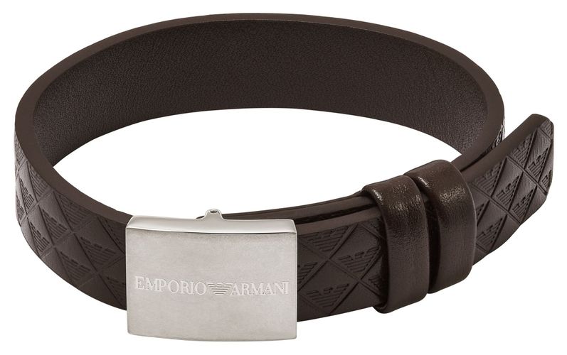 EGS3135040 Men's Brown and Stainless Jewellery - Emporio Armani - Modalova