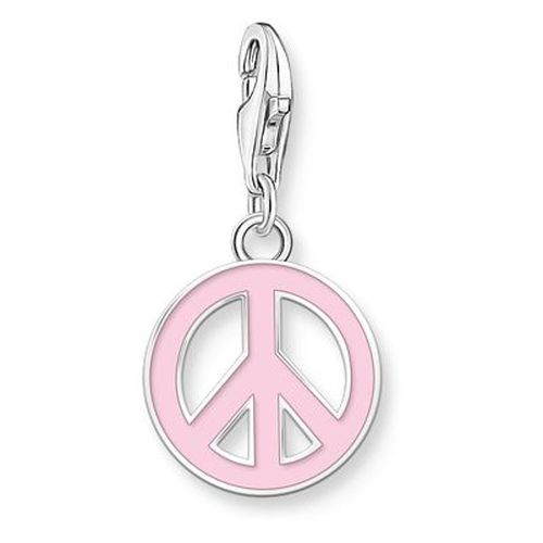 Silver Charm Pendant With Pink Peace Jewellery - Thomas Sabo - Modalova