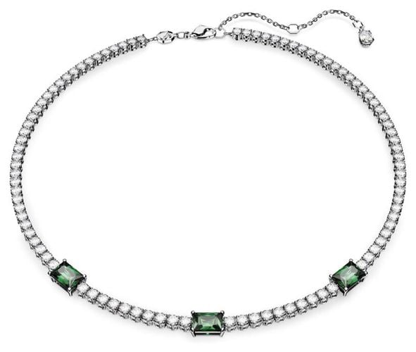 Matrix Tennis Necklace Rhodium Plated Jewellery - Swarovski - Modalova