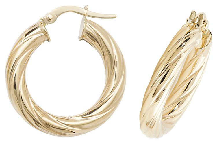 ER1059-15 15mm Hoop Earrings Jewellery - James Moore TH - Modalova