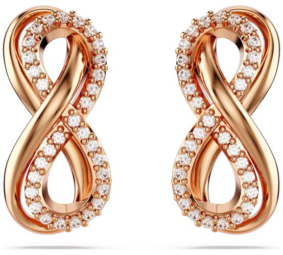 Hyperbola Stud Earrings Infinity White Jewellery - Swarovski - Modalova