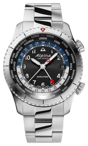 AL-255B4S26B Startimer Pilot Quartz Worldtimer (41mm Watch - Alpina - Modalova