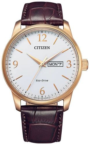 BM8553-16A Men's Eco-Drive Dial Leather Watch - Citizen - Modalova