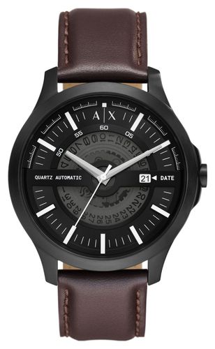 AX2446 Men's | Dial | Leather Watch - Armani Exchange - Modalova