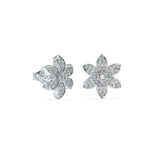 UBE04145RH WHITE LOTUS 15mm PavÃ© Flower Stainless Jewellery - Guess - Modalova