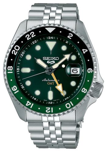 SSK035K1 5 Sports SKX GMT Bi-Colour Dial Watch - Seiko - Modalova