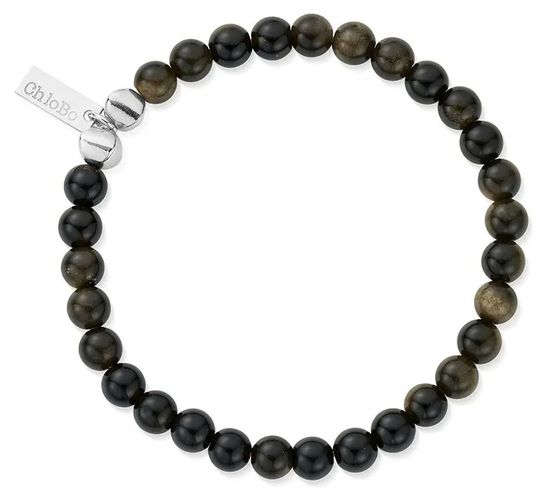 SBGOM MAN Golden Obsidian Bead Bracelet - 925 Jewellery - ChloBo - Modalova