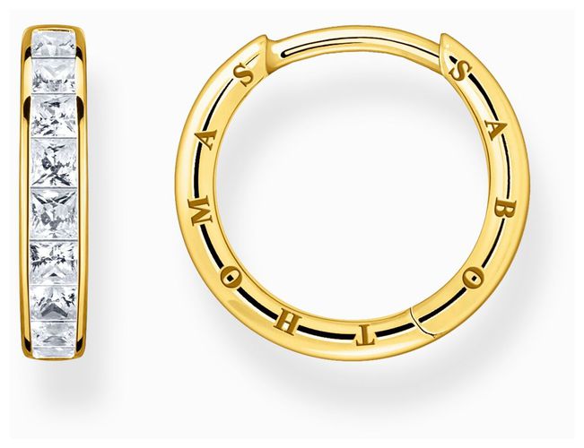 CR668-414-14 PavÃ© Hoop Earrings Jewellery - Thomas Sabo - Modalova