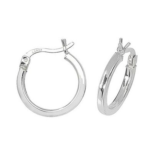 G5710 Silver 10mm Hoop Earrings Jewellery - James Moore TH - Modalova