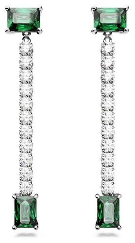 Matrix Drop Earrings Rhodium Plated Jewellery - Swarovski - Modalova