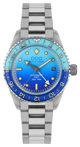 OOO.001-25.BB.BAND.SS Bomba Blu Automatic GMT ( Watch - Out Of Order - Modalova