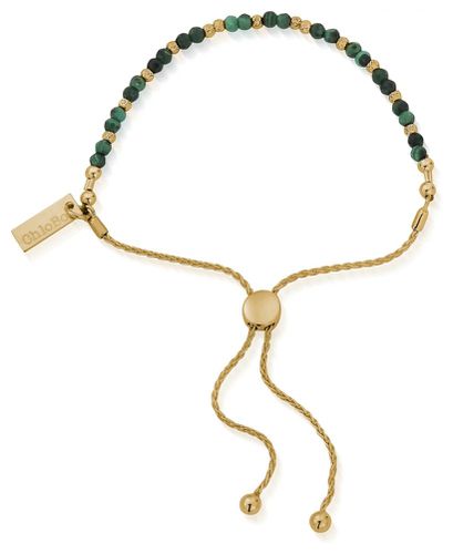 GBAMFB Dainty Sparkle Malachite Gold Tone Adjustable Jewellery - ChloBo - Modalova