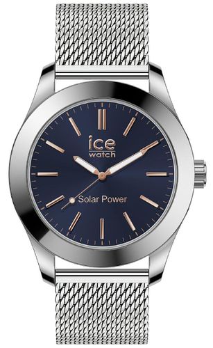 Men's ICE Steel Solar (40mm) Dark Dial Watch - Ice-Watch - Modalova