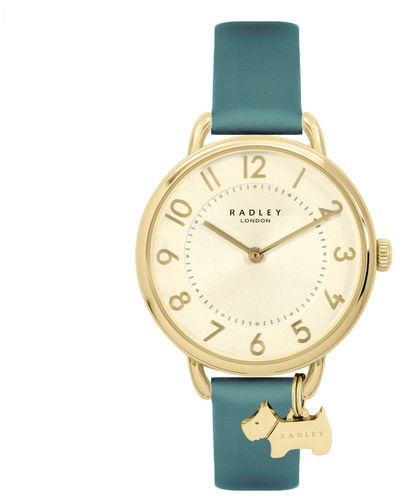 RY21616 Women's | Dial | Teal Leather Strap Watch - Radley - Modalova