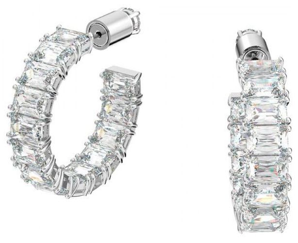 Millenia Octagon Crystal Hoop Earrings Jewellery - Swarovski - Modalova