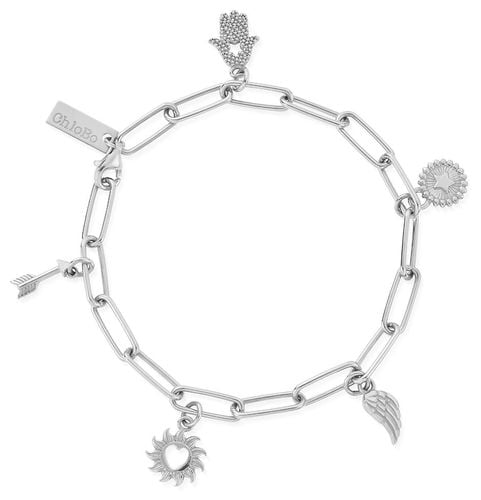 SBLCMSC Soul Compass Multi Charm Link Chain Bracelet Jewellery - ChloBo - Modalova