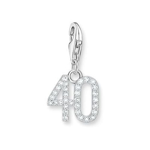 Silver Charm Pendant Number 40 With Jewellery - Thomas Sabo - Modalova