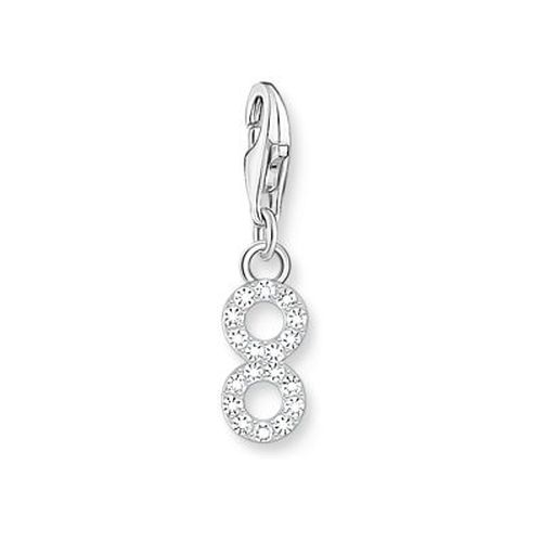 Silver Charm Pendant Number 8 Jewellery - James Moore TH - Modalova