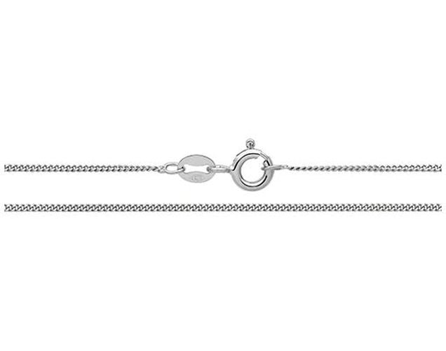 G1039RH/18 Silver Fine Curb Lobster Clasp Jewellery - James Moore TH - Modalova