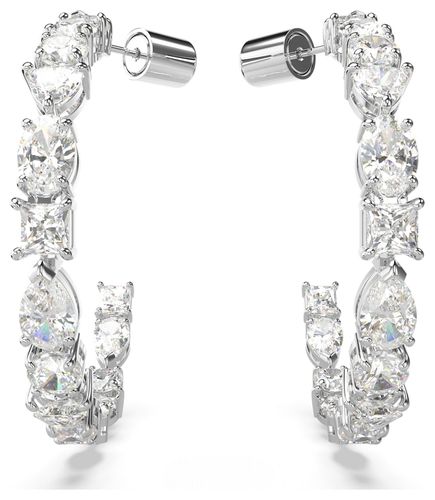 Mesmera Hoop Earrings Rhodium Plated Mixed Jewellery - Swarovski - Modalova