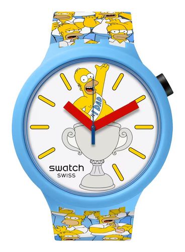 SB05Z100 x The Simpsons BEST. DAD. EVER. (47mm) Homer Watch - Swatch - Modalova