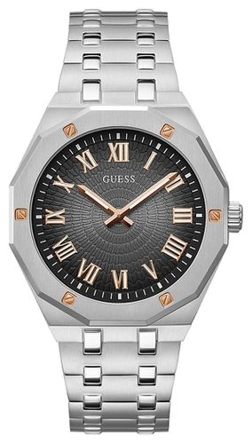 GW0575G1 Men's Textured Dial Stainless Steel Watch - Guess - Modalova