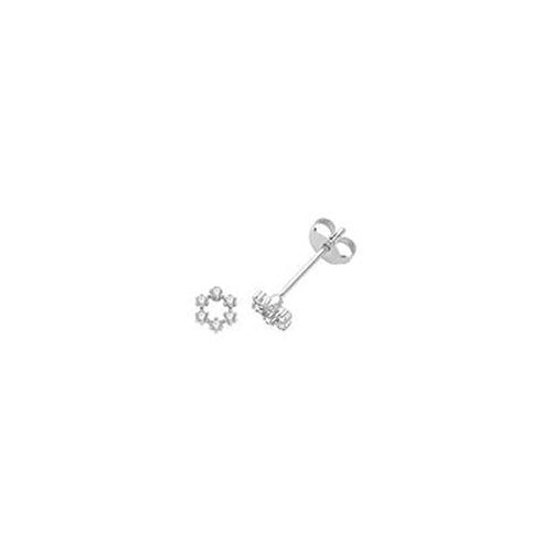 G51313 Silver Cz Tiny Flower Stud Earrings Jewellery - James Moore TH - Modalova