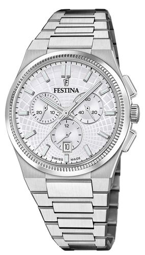 F20059/1 Swiss Made RivÃ© Quartz Chronograph (42.5mm Watch - Festina - Modalova