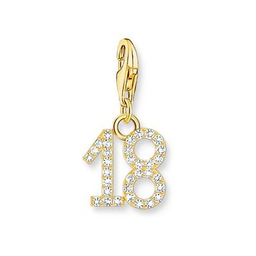 Gold-Plated Charm Pendant Number 18 Jewellery - Thomas Sabo - Modalova