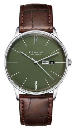 S01-BE08-HE05 Berlin Quartz (38mm) Olive Watch - STERNGLAS - Modalova