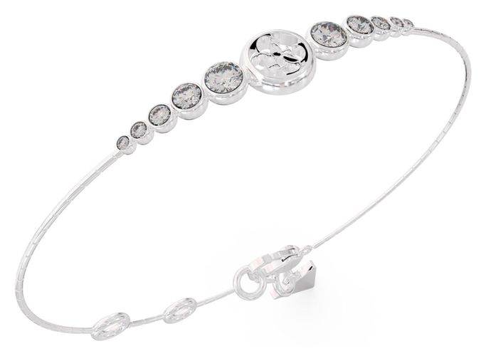 UBB03371RHL Women's Perfect Illusion Rhodium Plated 4G Jewellery - Guess - Modalova