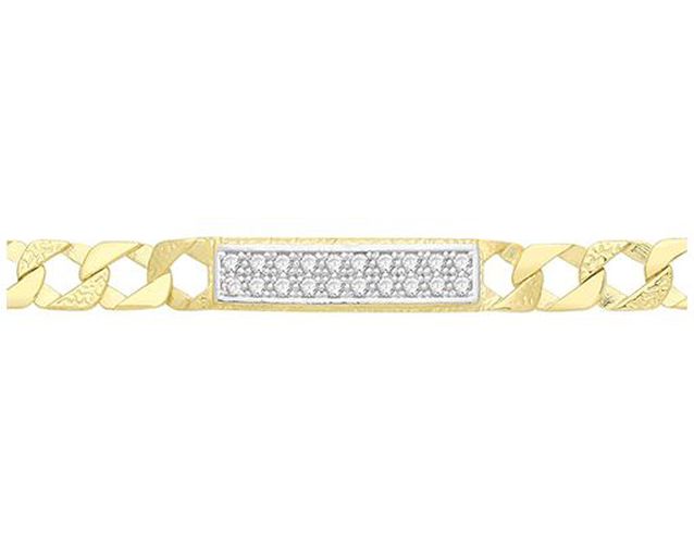 BR549 9CT YEL GOLD BABIES' 5.5 INCHES CAST CZ Jewellery - James Moore TH - Modalova