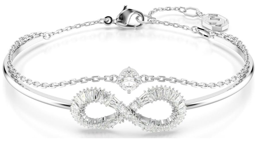 Hyperbola Bangle Infinity White Crystals Jewellery - Swarovski - Modalova