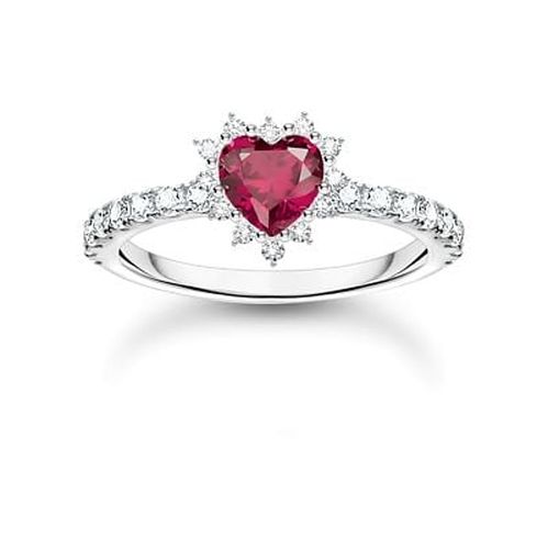 TR2484-013-10-56 Silver heart ring Romance size Jewellery - Thomas Sabo - Modalova